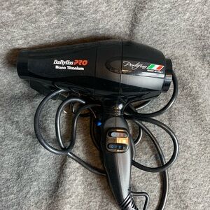 BaBylissPRO Nano Titanium Italian Hair Dryer Black • 2000 Watts • Lightweight